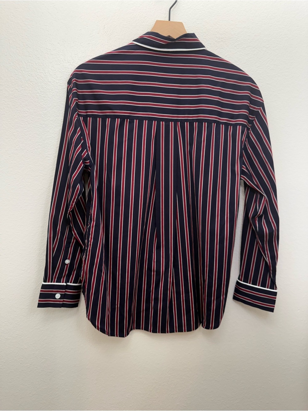 NWT Madewell Long Button-Up Shirt in Stripe Poplin Small - Picture 6 of 12